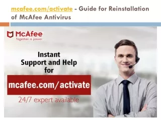 mcafee com activate guide for reinstallation of mcafee antivirus