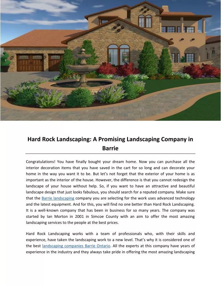 hard rock landscaping a promising landscaping