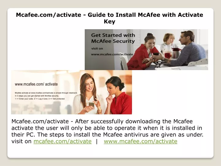mcafee com activate guide to install mcafee with