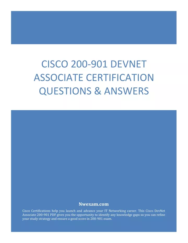cisco 200 901 devnet associate certification