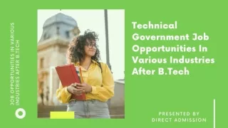 Technical Government Job Opportunities In Various Industries After B.Tech