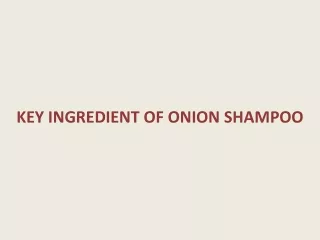 key ingredients of onion shampoo