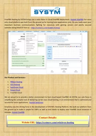 freepbx hosting by systm brings you a new choice