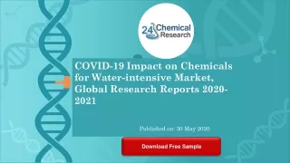 COVID 19 Impact on Chemicals for Water intensive Market, Global Research Reports 2020 2021