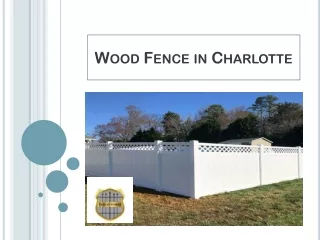 Wood Fence in Charlotte