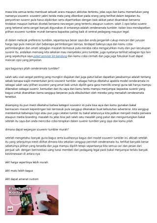masa kita semua tentu membuat sebuah acara maupun