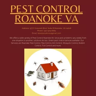 Pest Control Roanoke VA | Killinger Pest Solutions