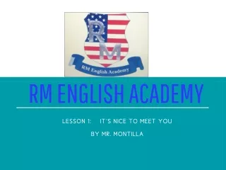 English-Lesson 1