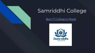 Samriddhi College: Best IT College in Nepal