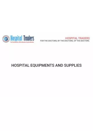 Hospital Equipments and Supplies