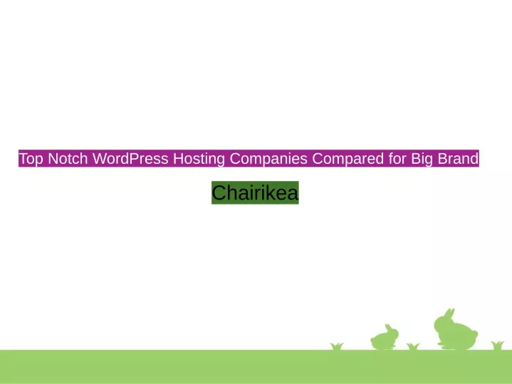 top notch wordpress hosting companies compared