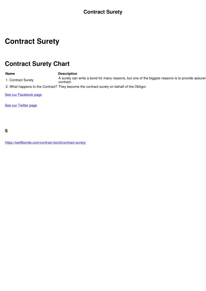 contract surety