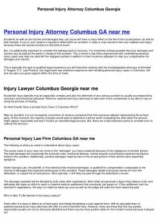 Personal Injury Lawyer Columbus GA near me