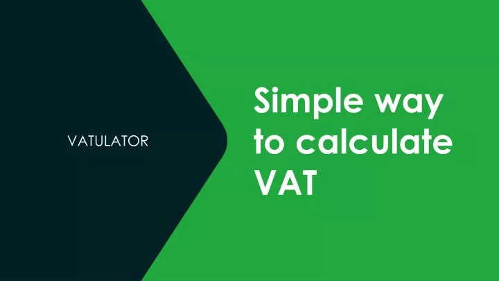 simple way to calculate vat