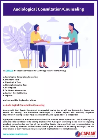 audiological consultation counseling