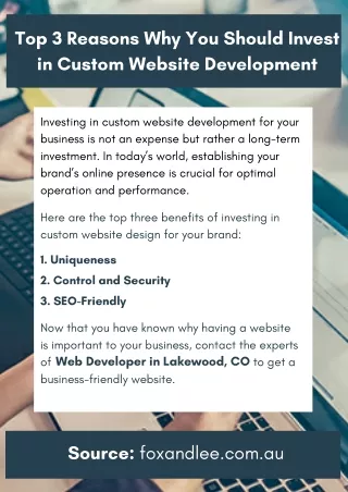 top 3 reasons why you should invest in custom