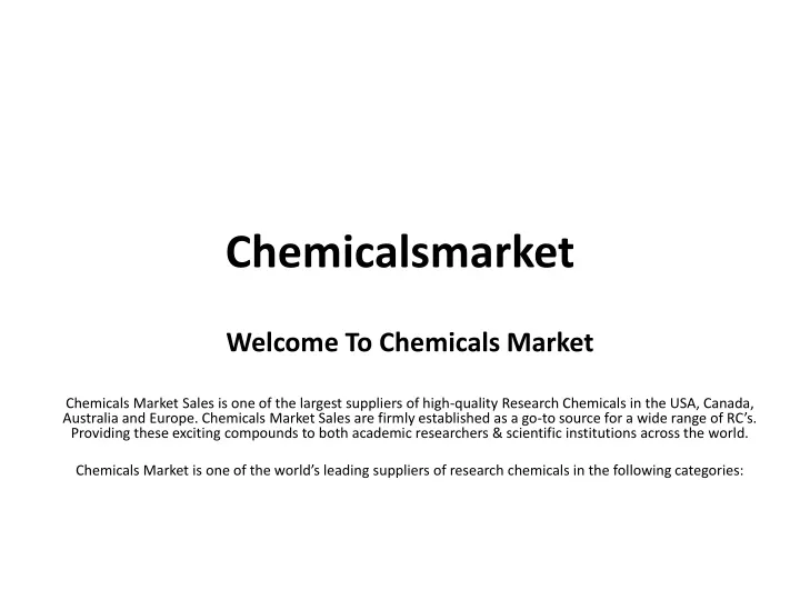chemicalsmarket