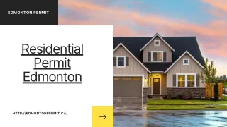 Residential Permit in Edmonton- Edmonton Permit