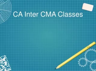 CA Inter CMA Classes