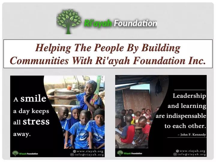 helping the people by building communities with