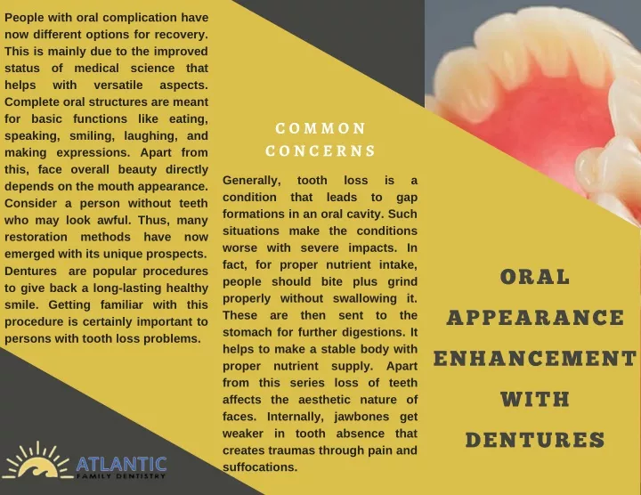 people with oral complication have now different