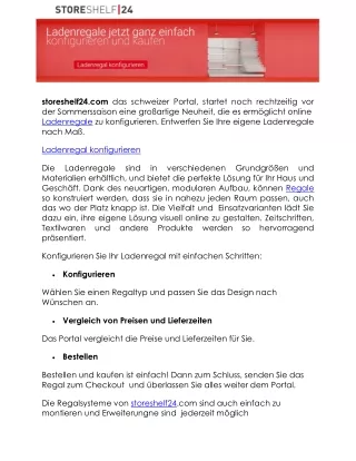 ladenregal konfigurieren
