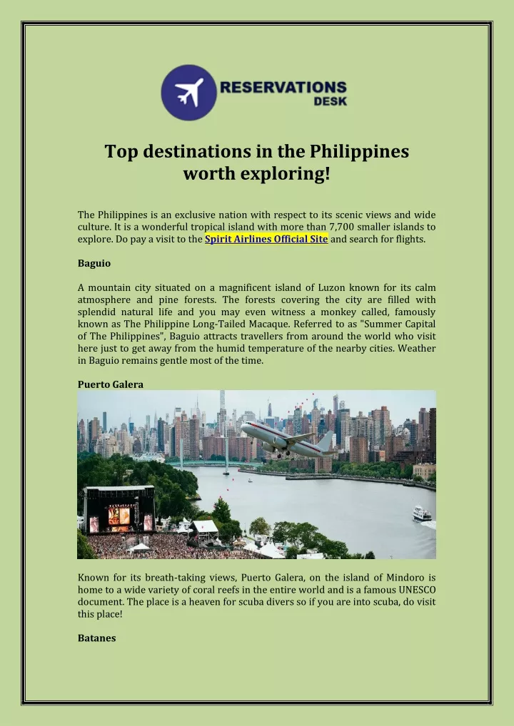 top destinations in the philippines worth