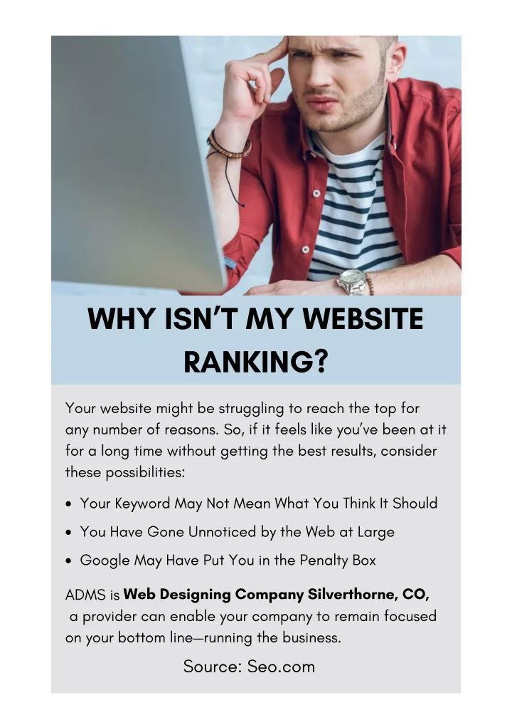 why isn t my website ranking