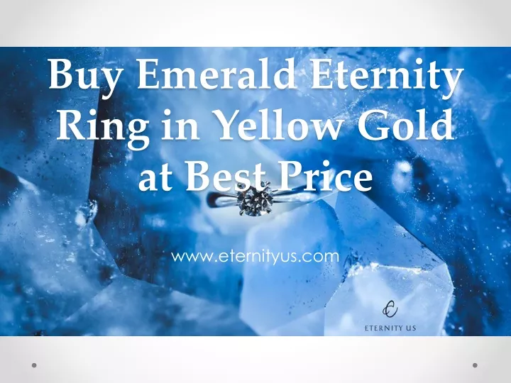 buy emerald eternity ring in yellow gold at best price