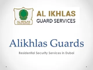 Security guard companies in Dubai
