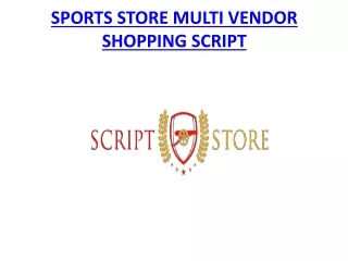 sports store multi vendor shopping script