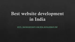 best website development in india