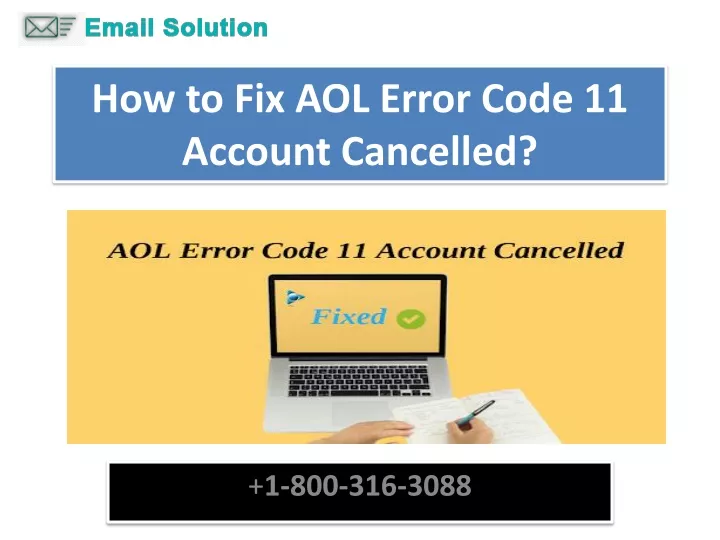 how to fix aol error code 11 account cancelled