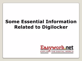 some essential information related to digilocker