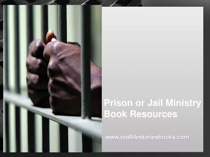 prison or jail ministry book resources
