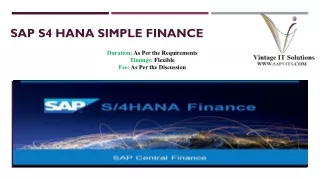 sap s4 hana simple finance