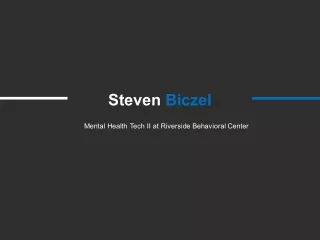 Steven Biczel - Highly Experienced Student Counselor