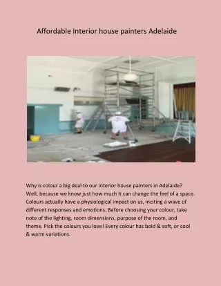 Affordable Interior house painters Adelaide
