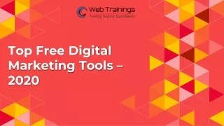 Top Free Digital Marketing Tools – 2020