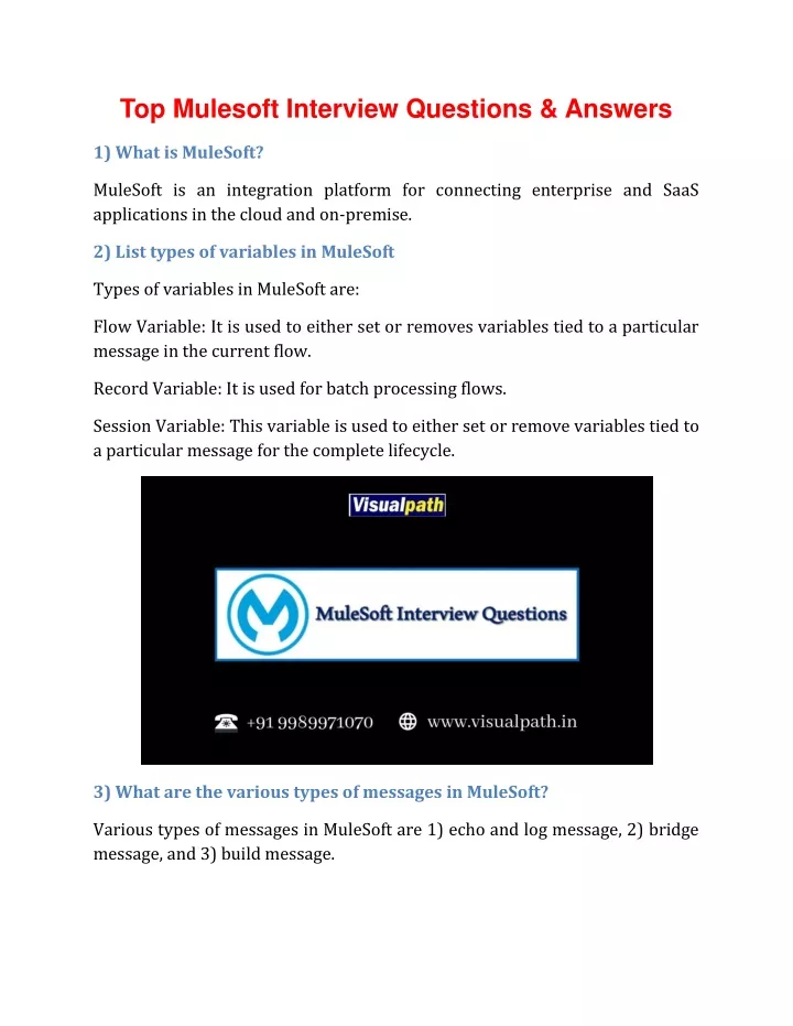 top mulesoft interview questions answers