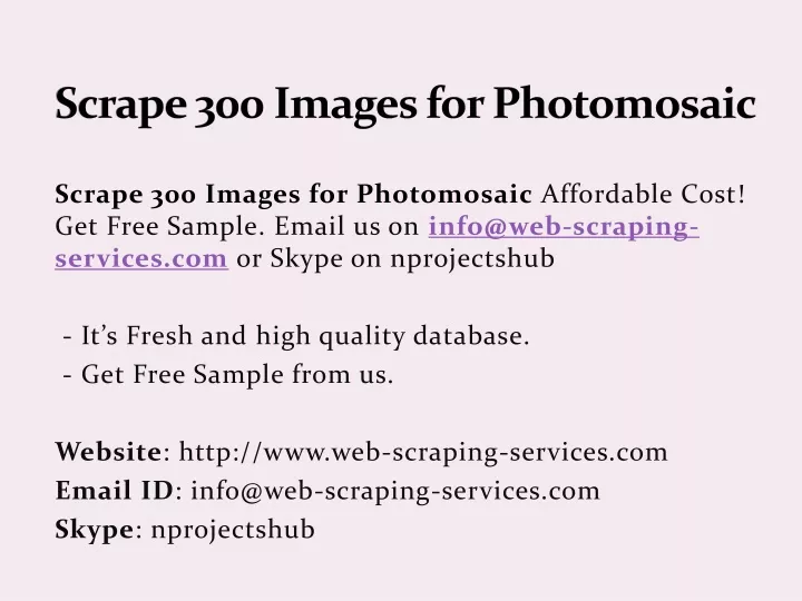 scrape 300 images for photomosaic