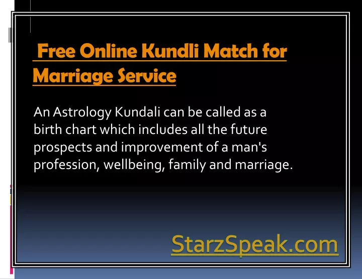 free online kundli match for marriage service