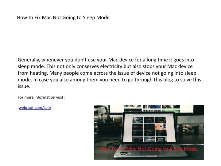 how to fix mac not going to sleep mode