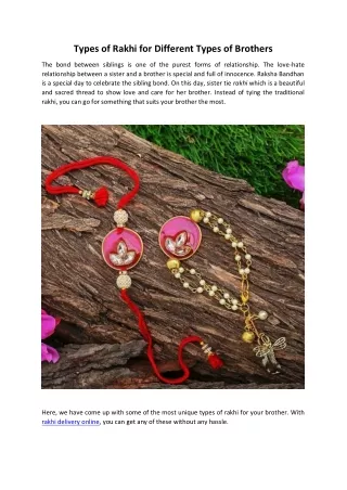 types of rakhi for different types of brothers
