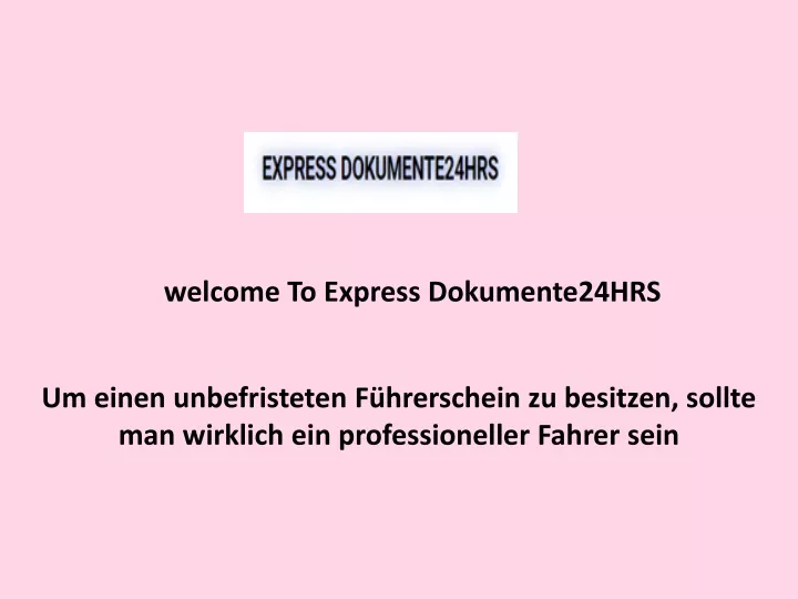 welcome to express dokumente24hrs