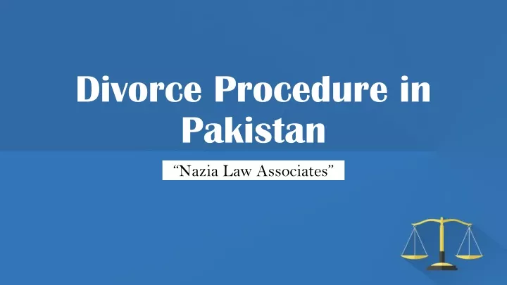 divorce procedure in pakistan