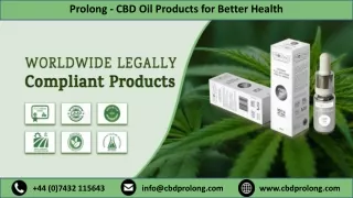 Prolong Group Ltd – CBD Oil Products for Better Health