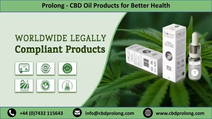 prolong cbd oil products for better health