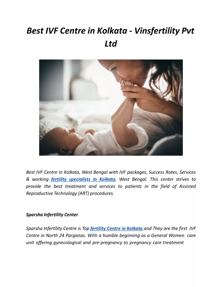 best ivf centre in kolkata vinsfertility pvt ltd