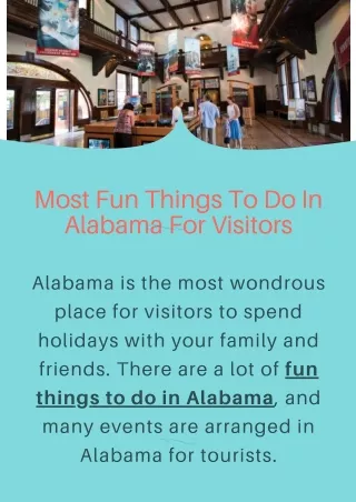 Most Fun Things To Do In Alabama For Visitors